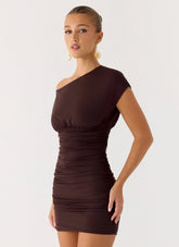 Liana Mini Dress - Chocolate