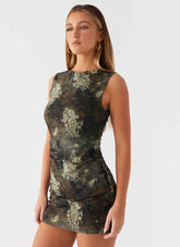 Zella Mini Dress - Cyber Floral